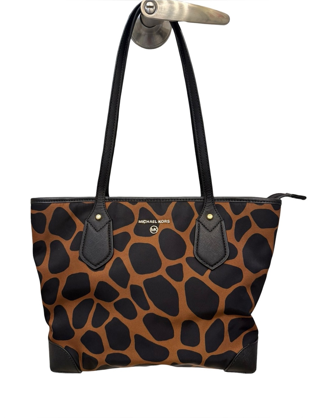 Michael Kors Brown & Black Giraffe-Print Tote